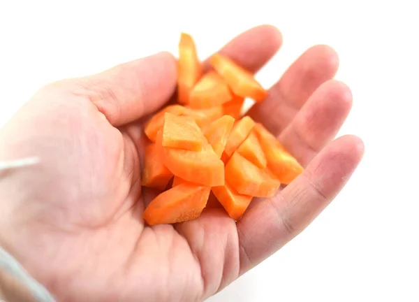 Zanahorias orgánicas frescas en rodajas — Foto de Stock