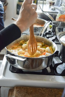 Karıştırma Brezilyalı moqueca balık güveç