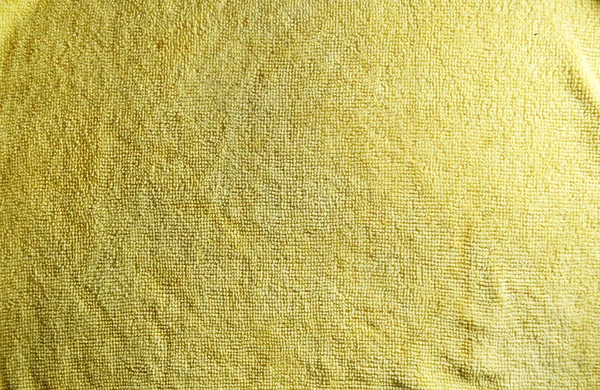 Soft yellow microfiber cloth towel — Stock Photo, Image