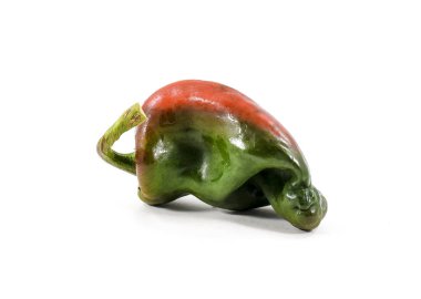 Taze tek organik Meksika poblano izole biber (capsicum anuum)-