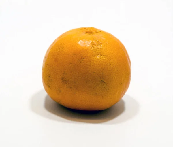 Owoce Świeże Organiczne Całe Clementine Izolowana Białym Tle — Zdjęcie stockowe