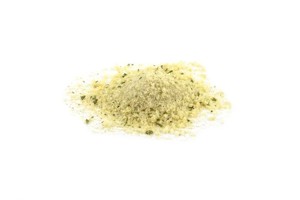 Pile Italian Seasoned Panko Bread Crumbs Isolated — Stock Photo, Image