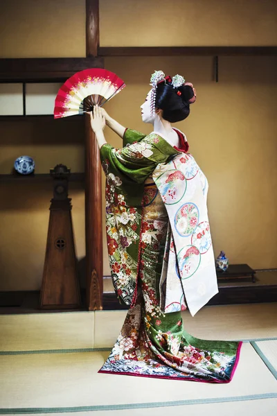 Frau im traditionellen Geisha-Stil — Stockfoto