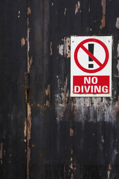 No Diving sign — Stock Photo, Image