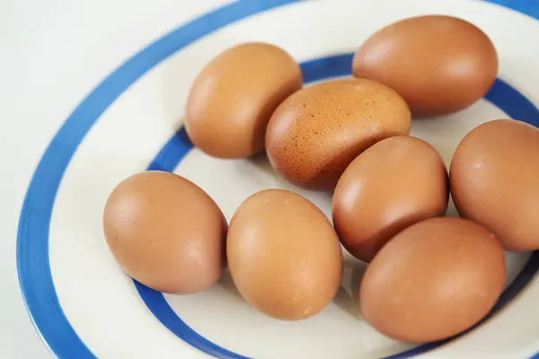 新鲜的棕色鸡蛋 — 图库照片