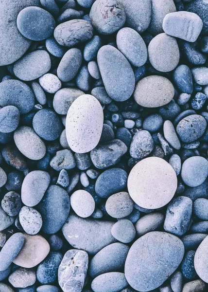 Gepolijste Gladde Stenen Kiezels Kust Volledige Frame — Stockfoto