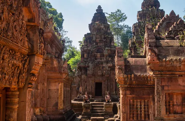 Banteay Srey Ancient Cambodian Temple Dedicated Hindu God Shiva Angkor — Stock Photo, Image