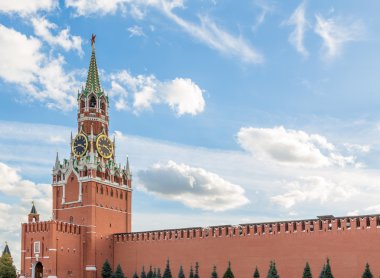 Spasskaya tower of the Moscow Kremlin clipart