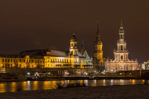 Vue de nuit de Dresde — Photo