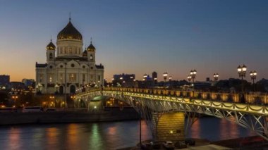 Katedral Mesih'in Savior Moskova, Rusya. Zaman atlamalı