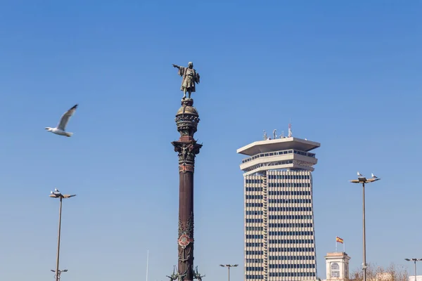 Monumento a Cristóbal Colón, Barcelona — Foto de Stock