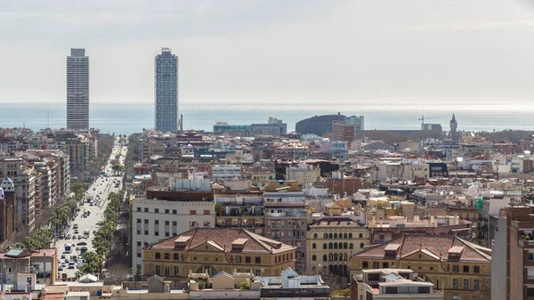 Utsikt över Barcelona stad — Stockfoto