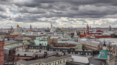 Panoramic view of Moscow   clipart