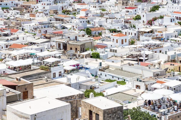 Lindos şehrin görünümü 