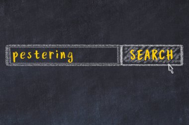 Sekrch formu ve yazıt sıkıştırma ile tarayıcı penceresinin tebeşir çizimi