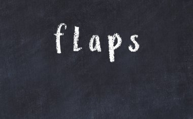 Üzerinde yazı kapakları olan siyah karatahta.