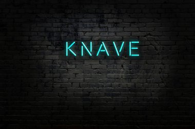 Duvara yazı yazan neon levhası