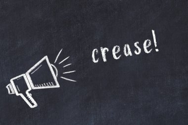 Hoparlör ve yazıt kırışıklığı tebeşir scetch