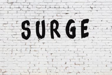 Beyaz tuğla duvarda kelime dalgalanması