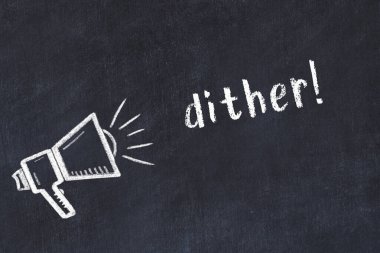 Hoparlör ve yazıt dither tebeşir scetch