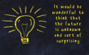 Fikir üretme kavramı. Ampulün tebeşir çizimi. Boşluğu kopyala