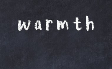 Üzerinde yazıt sıcaklığı olan siyah karatahta