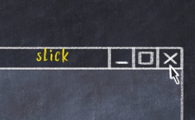 Tarayıcı penceresinin yazı kaydırağıyla tebeşir sürükleyicisi 