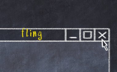 Tarayıcı penceresinin tebeşir sürükleyicisi ve yazı kaçamağı 