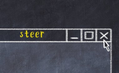 Yazı yönlendirmeli tarayıcı penceresinin tebeşir sürükleyicisi 