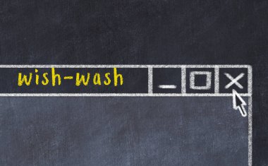 Tarayıcı penceresinin tebeşir sürükleyicisi ve yazıtlarda dilek yıkama 