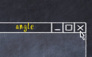 Yazı açılı tarayıcı penceresinin tebeşir sürükleyicisi 