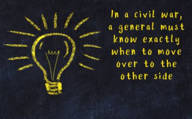 Fikir üretme kavramı. Ampulün tebeşir çizimi. Boşluğu kopyala