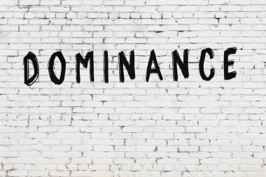 Beyaz tuğla duvarda kelime hakimiyeti