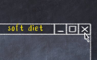 Tarayıcı penceresinin tebeşir sürükleyicisi. Yazılı yumuşak diyet. 