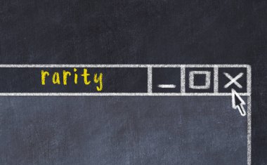 Sorunlarla başa çıkma kavramı. Tarayıcı penceresinin başlığı nadir olan tebeşir çizimi