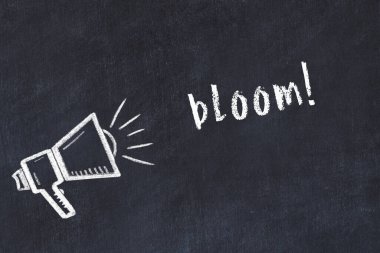 Tebeşir hoparlörü ve yazı tahtada çiçek açıyor