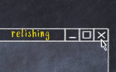 Tarayıcı penceresinin tebeşir sürükleyicisi ve yazıt zevki 