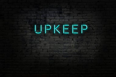 Duvara yazı yazdırılmış neon levhası