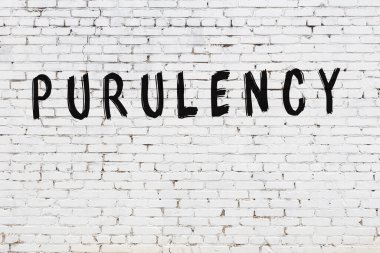 Beyaz tuğla duvarda kelime bulanıklığı