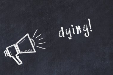 Hoparlör ve yazıtların ölüm tebeşiri.