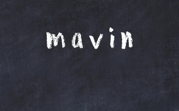 Chalkboard preto com inscrição mavin em em — Fotografia de Stock