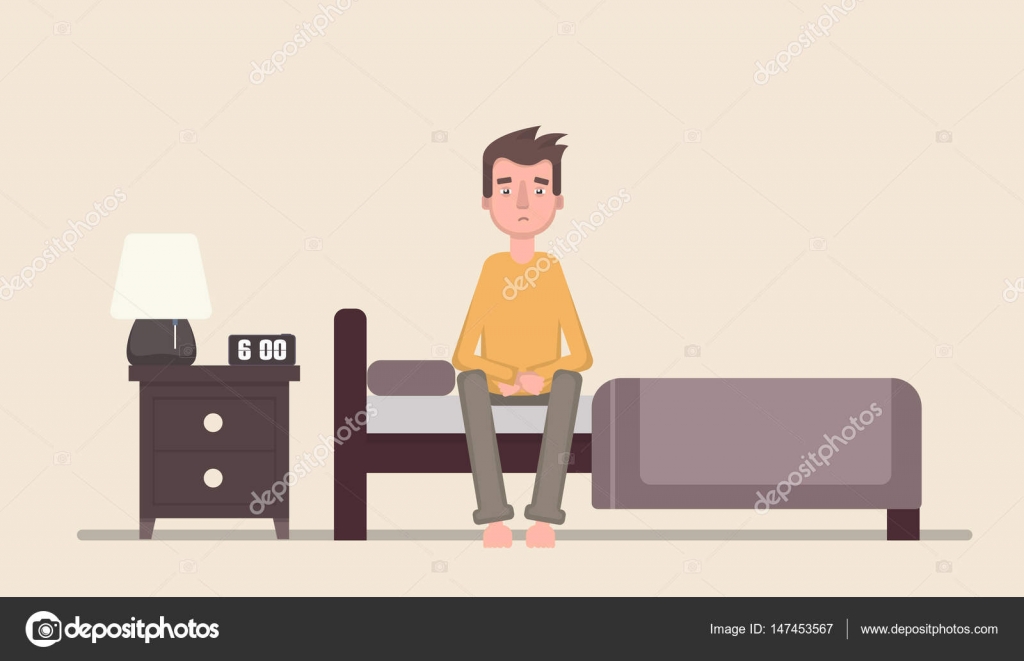 The man woke up early in the morning Stock Vector Image by ©Alewka73  #147453567