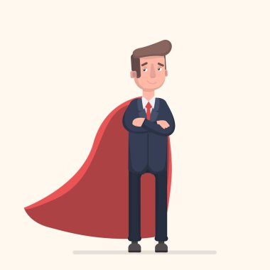 İşadamı karakter. Vektör çizim