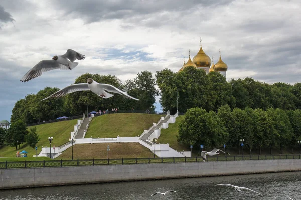 Вид на набережную с Волги Стоковое Изображение