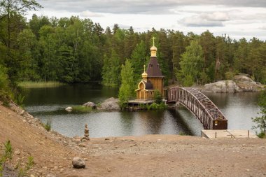 Kilise Adası, St Andrew's Kilisesi, nehrin Vuoksi