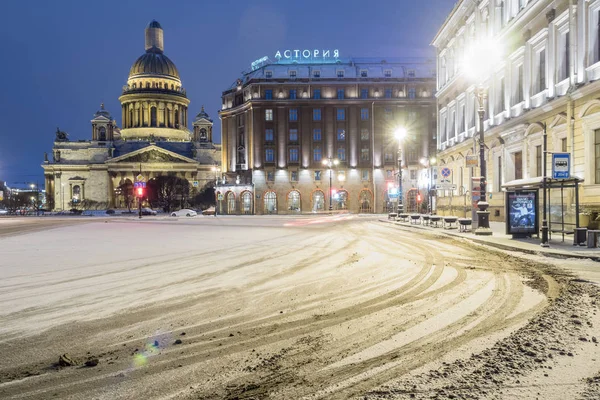 City Bus Stop Isaac Square Saint Petersburg City Petersburg Isaac — Stock Photo, Image