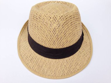 Panama tarzı şapka beyaz arka plan üzerinde