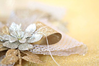 Noel süsler Altın ışık arka plan glitter