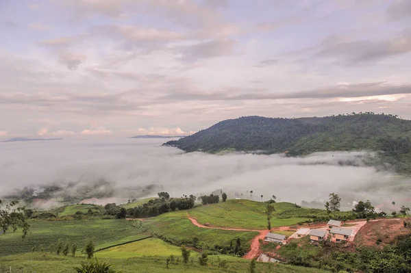 dağlar altında sabah Chiang mai Tayland Kuzey siste