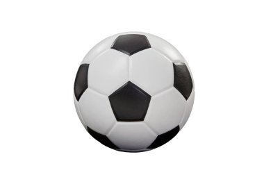 futbol topu beyaz arkaplanda izole edildi
